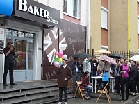 Входная группа Бейкер стрит \ Baker street, антикафе.  Красная,  133